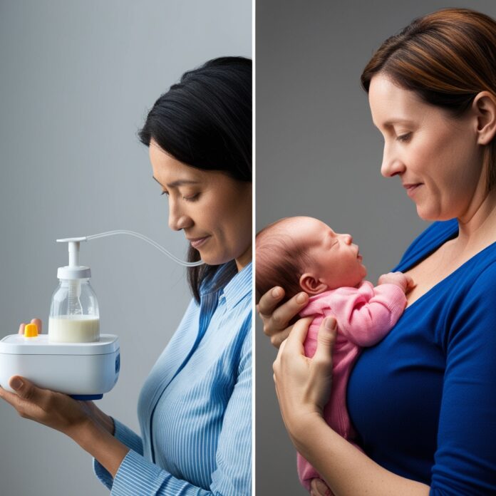 pumping versus directly breastfeeding